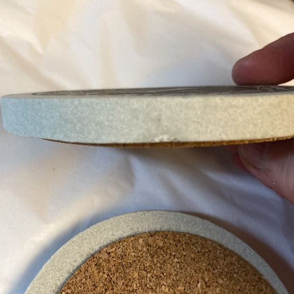 Coasters Set (4) Thirstystone Monograms Sandstone Letter I *open box, flaw - Picture 8 of 8